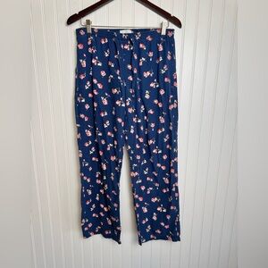 Love By Gap Blue Floral Lightweight Lounge Pants N1